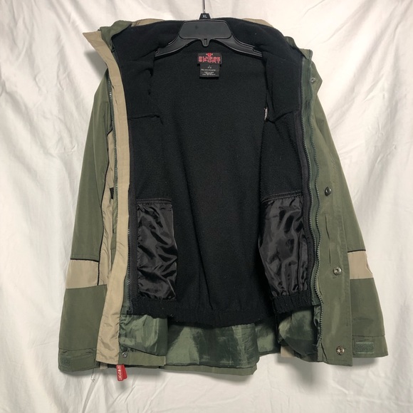 Suisse Winter Jacket Large 14/16 Hidden Hoodie Removable Fleece Full Jacket - Picture 3 of 5
